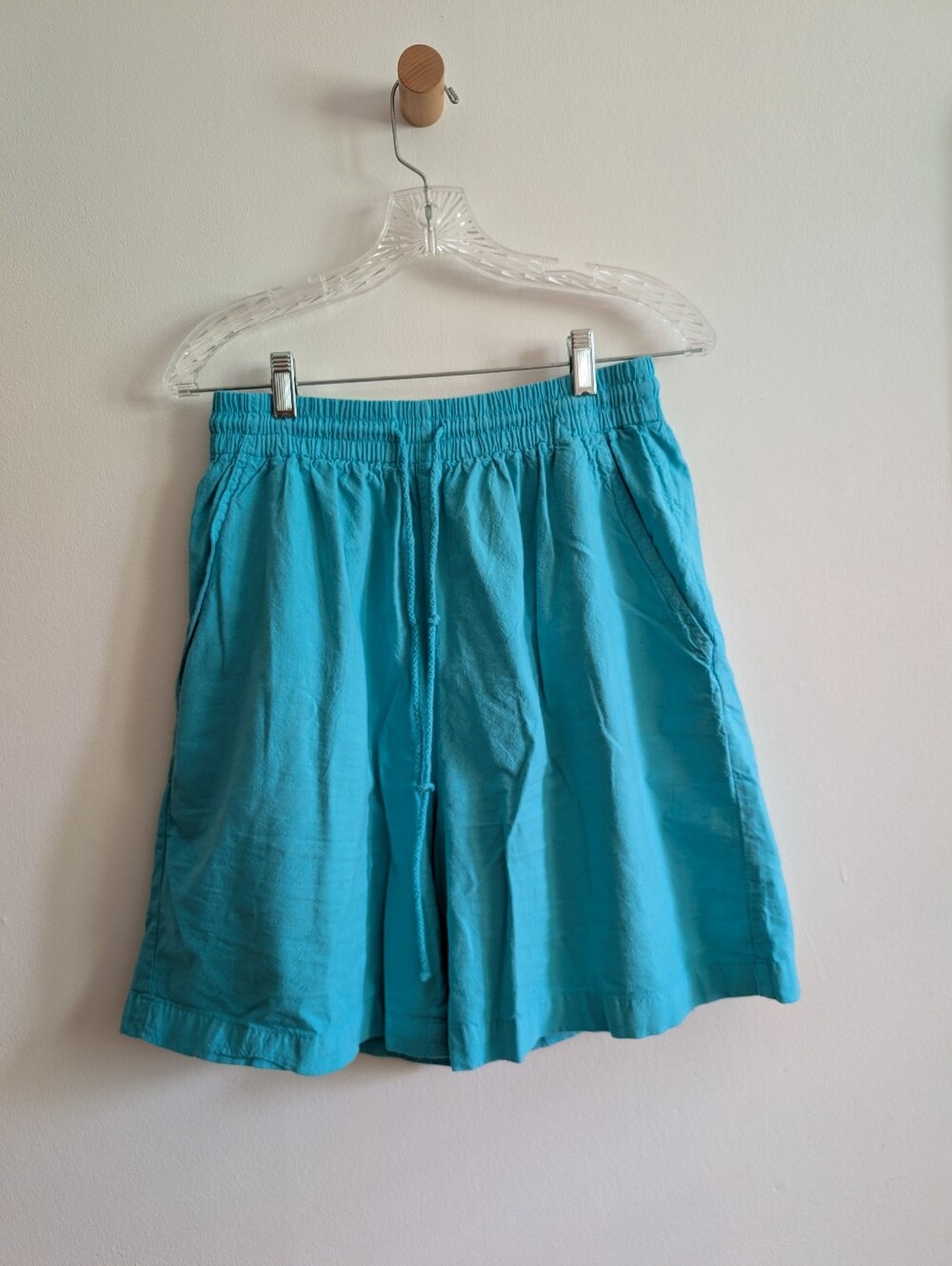 Vintage Turquoise 100% Cotton Athletic Athletic Shorts